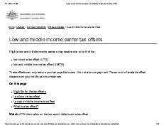 cut the rope 16 22|Low and middle income earner tax offsets .